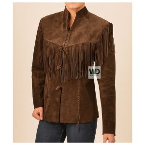 Cowgirl Fringe Jacket Women’s Western Suede Vintage Style CBJ69