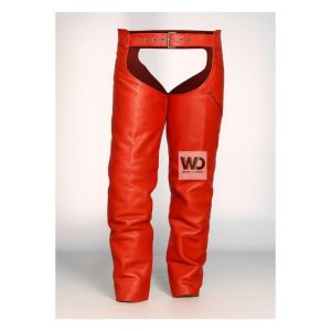 red leather motorcycle chaps riding fit