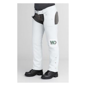 womens white leather biker chaps utility pocket riding